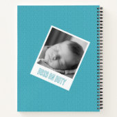 KIMONO柄おもしろい付きベビージャーナル ノートブック (裏面)