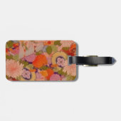 Kimono Flower Pink Floral Pattern ラゲッジタグ (裏面横)