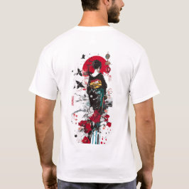 KIMONO GIRLバックプリント Tシャツ