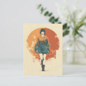 Kimono woman vintage ポストカード (スタンド正面)