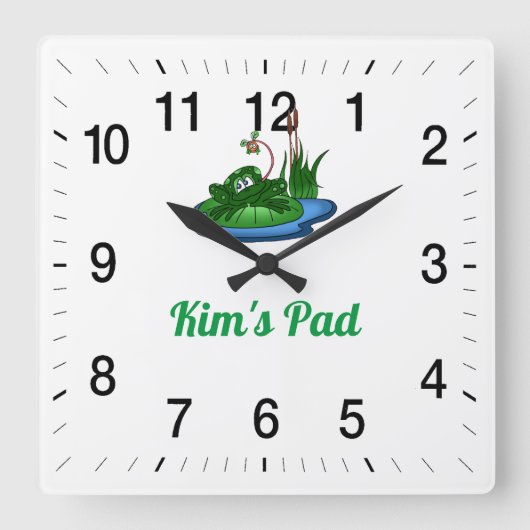 Kim's Pad Square Wall Clock スクエア壁時計 (正面)