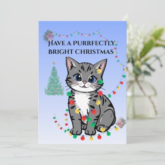 Kim'WhiskerWorks Holiday – Flat Greeting Card カード (スタンド正面)