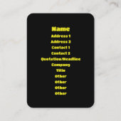 Kin No Unko 金のうんこ Golden Poop 名刺 (裏面)