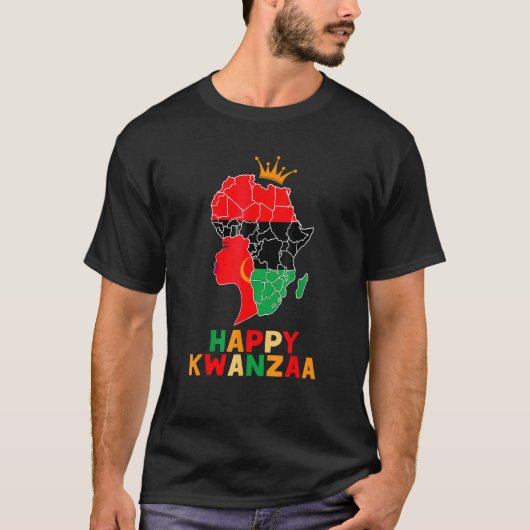 Kinara Seven Principles African American Kwanzaa A Tシャツ (正面)