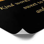 KIndの言葉は蜂蜜のようなものだ。A3クリスチャンのアートポスター ポスター (角)