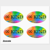 ∞KINDオーバルステッカー 楕円形シール (シート)