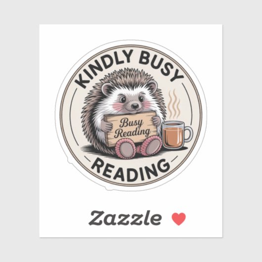 Kind 忙し読's — Hedgehog Badge シール (シート)