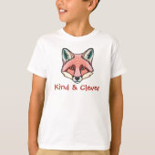 Kind and clever fox customizable Kids T-Shirt  Tシャツ (正面)