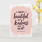 Kind Heart Friend Valentine Card カード (黄色い花)