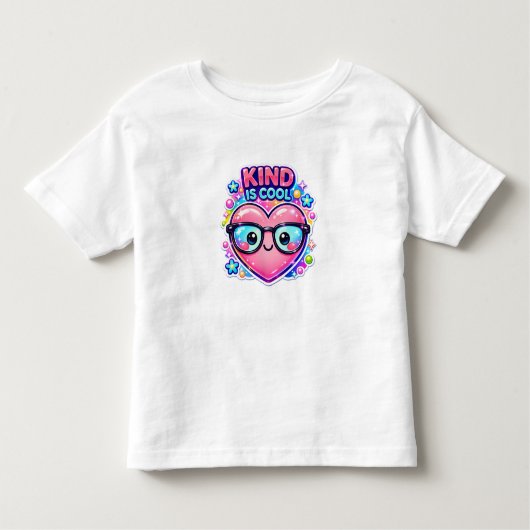 Kind Is Cool – Cute Toddler Girl T-Shirt トドラーTシャツ (正面)