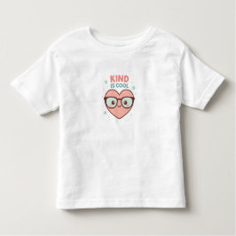 Kind Is Cool Heart – Cute Toddler Girl T-Shirt トドラーTシャツ