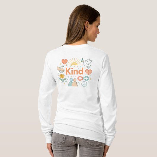 Kind Minimalist Women’s T-Shirt | Positive Message Tシャツ (裏面フル)