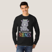 Kind Of Friends Parrot Bird Save Rhino Animal Kids Tシャツ (正面フル)