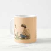 Kind_Ones Morning Mug – Fox & Frog Whimsical Art コーヒーマグカップ (正面左)