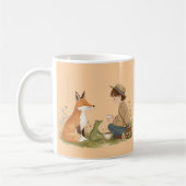 Kind_Ones Morning Mug – Fox & Frog Whimsical Art コーヒーマグカップ (左)