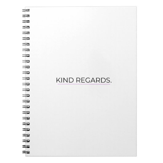 Kind Regards Minimalist Professional Notebook ノートブック (正面)