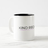 Kind Regards Typographic Minimalist Coffee ツートーンマグカップ (正面左)