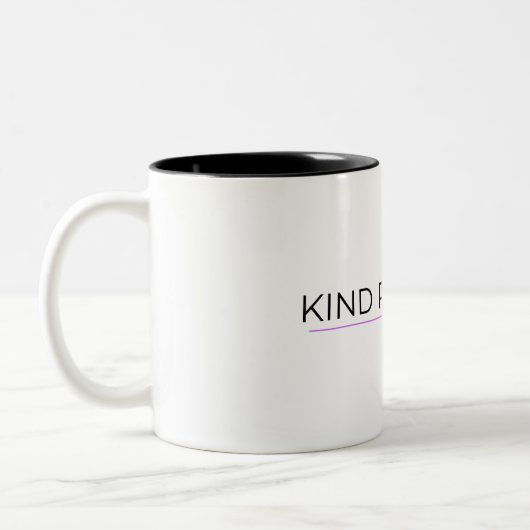 Kind Regards Typographic Minimalist Coffee ツートーンマグカップ (左)