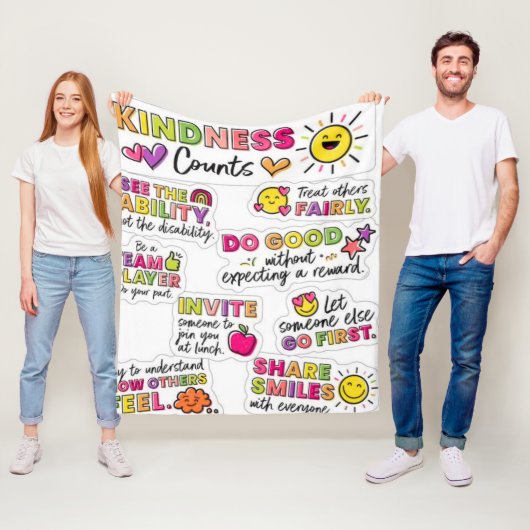 Kind Vibes Kindness Counts Fleece Blanket  フリースブランケット (インサイチュ)