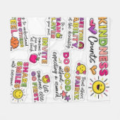Kind Vibes Kindness Counts Fleece Blanket  フリースブランケット (正面(横))