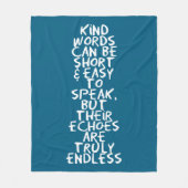 Kind words フリースブランケット (正面)