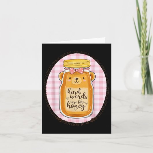 Kind Words Are Like Honey Bible Verse Scripture Ch カード (正面)