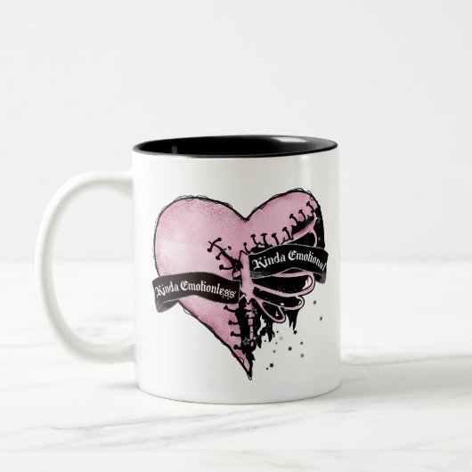 Kinda無表情Kinda感情的 ツートーンマグカップ (左)