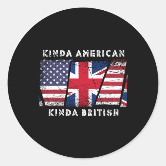 Kinda American Kinda British Dual Citizenship ラウンドシール (正面)