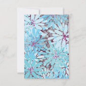 KINDA BLUE FLOWERS バー・ミツヴァ・パーティーカード 招待状 (裏面)