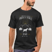 Kinda Busy Being an American Pitbull Dad Mountain Tシャツ (正面)
