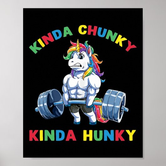 Kinda Chunky Kinda Hunky重量挙げボディビルディン ポスター (正面)