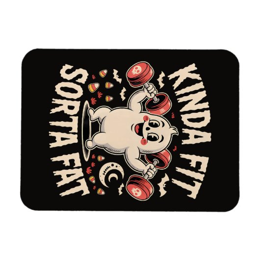 Kinda Fit Sorta Fat  マグネット (横)