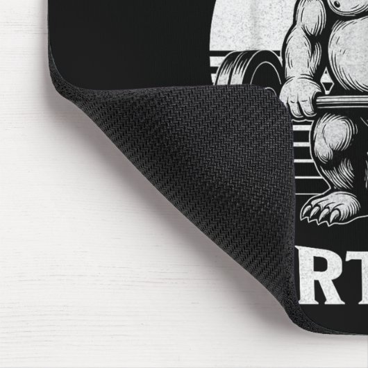 Kinda Fit Sorta Fat Funny Gym Bear Werlifting  マウスパッド (コーナー)