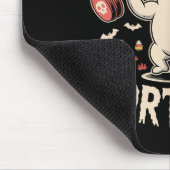 Kinda Fit Sorta Fat Funny Gym Retro Cute Ghost Vin マウスパッド (コーナー)