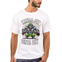 Kinda Fit Sorta Fat Gym Humor Design for Fitness L