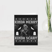 Kinda Merry Kinda Y Alt Goth Ugly Christmas Sweate カード (正面)
