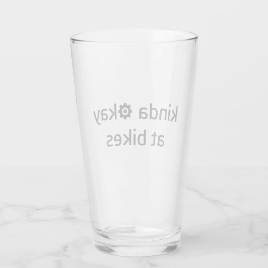 Kinda Ok At Bikes タンブラーグラス (裏面)