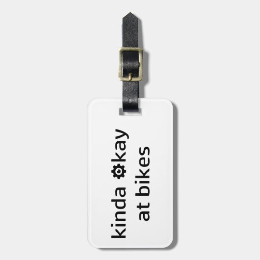 Kinda Ok At Bikes ラゲッジタグ (正面縦)