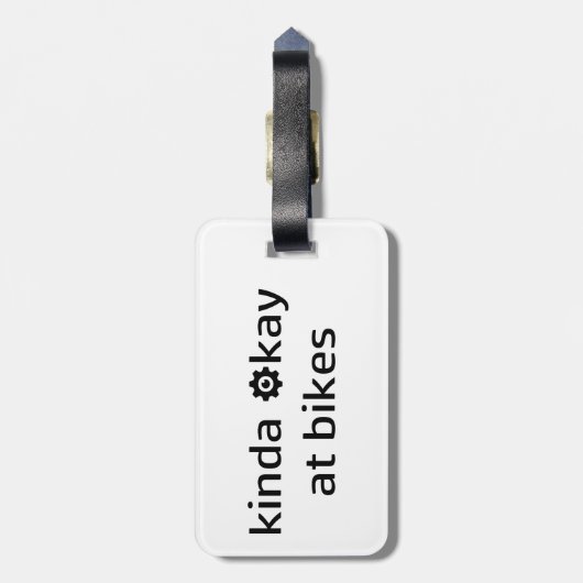 Kinda Ok At Bikes ラゲッジタグ (裏面縦)