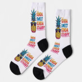 Kinda Sweet Kinda Stabby Pineapple Socks ソックス (左)