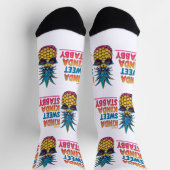 Kinda Sweet Kinda Stabby Pineapple Socks ソックス (上部)