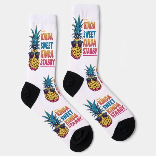 Kinda Sweet Kinda Stabby Pineapple Socks ソックス (右)