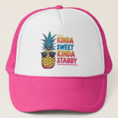 Kinda Sweet Kinda Stabby Pineapple Trucker Hat キャップ (正面)