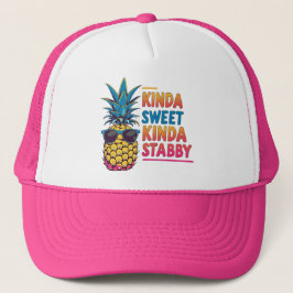 Kinda Sweet Kinda Stabby Pineapple Trucker Hat キャップ