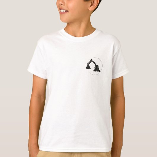 Kinder Basic T-Shirt mit Bagger-Grafik Tシャツ (正面)