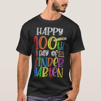 Kinder Gartenの幸せな100th日Schoooの100日 Tシャツ