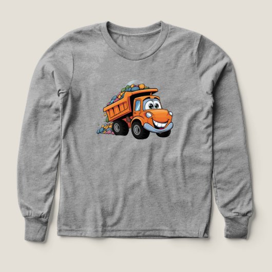  🚧👷‍♂️ Kinder Pullover – Cooles Baustellenauto  (デザイン正面)