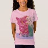 Kinder Shirt mit Katze Pfötchen in Pink.  Tシャツ (正面)