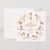 Kinder Sonnengruß im sanften Aquarellstil – Boho 招待状 (正面/裏面)