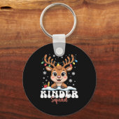 Kinder Squad Reindeer Christmas Lights Cute Winter キーホルダー (正面)